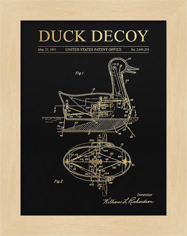 Mechanical Duck Decoy Gold Patent Us2691233a