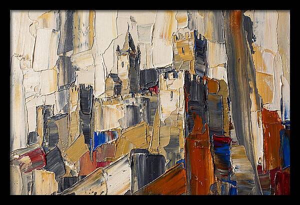 Medieval Castle In Palette Knife Style