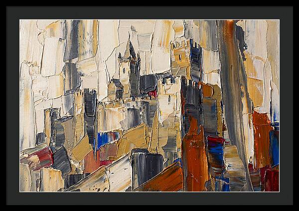 Medieval Castle In Palette Knife Style