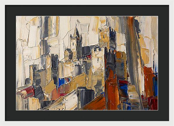 Medieval Castle In Palette Knife Style