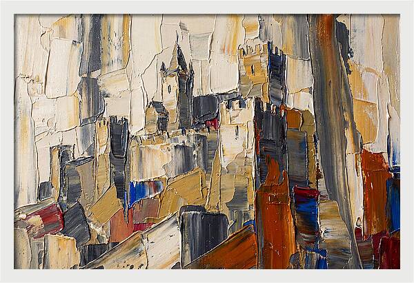 Medieval Castle In Palette Knife Style