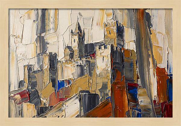 Medieval Castle In Palette Knife Style