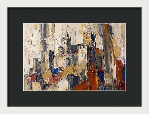 Medieval Castle In Palette Knife Style