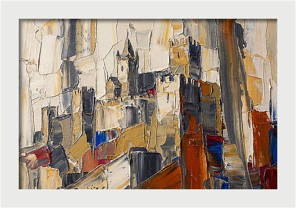 Medieval Castle In Palette Knife Style