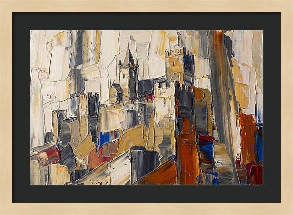 Medieval Castle In Palette Knife Style