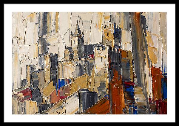 Medieval Castle In Palette Knife Style
