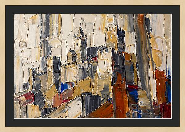Medieval Castle In Palette Knife Style