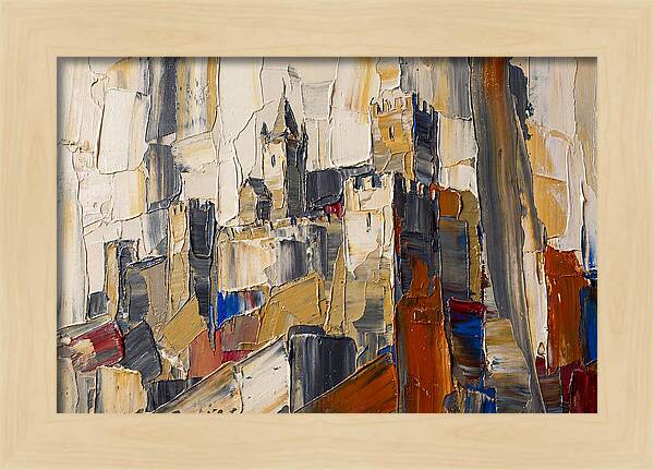 Medieval Castle In Palette Knife Style