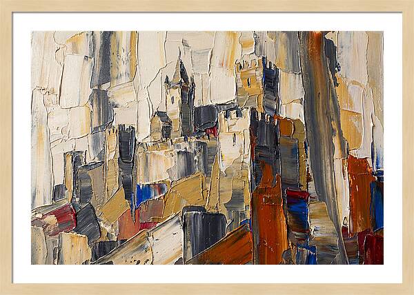 Medieval Castle In Palette Knife Style