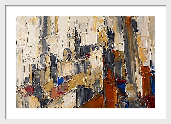 Medieval Castle In Palette Knife Style