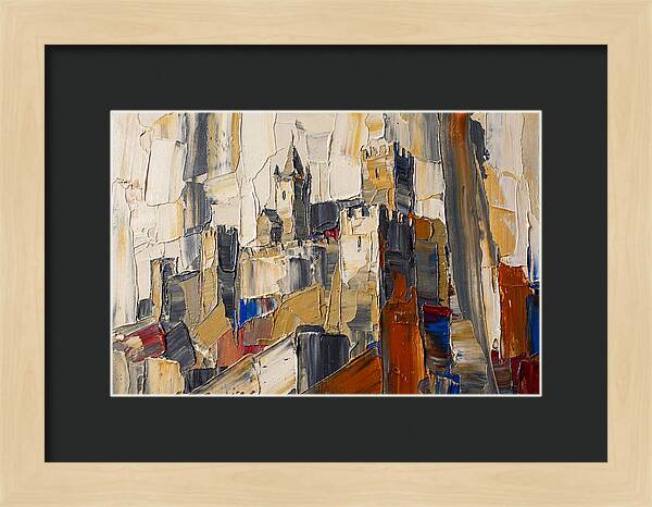 Medieval Castle In Palette Knife Style