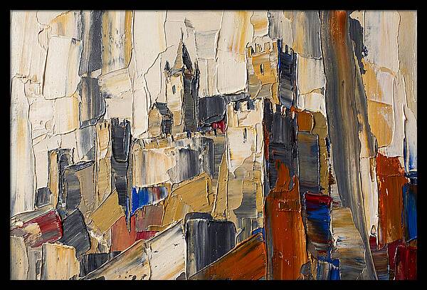 Medieval Castle In Palette Knife Style
