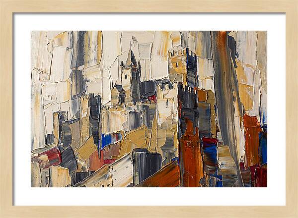 Medieval Castle In Palette Knife Style