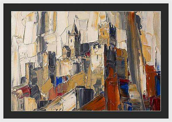 Medieval Castle In Palette Knife Style