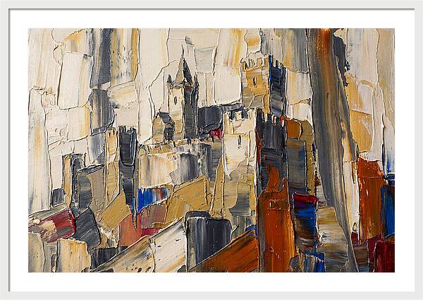 Medieval Castle In Palette Knife Style