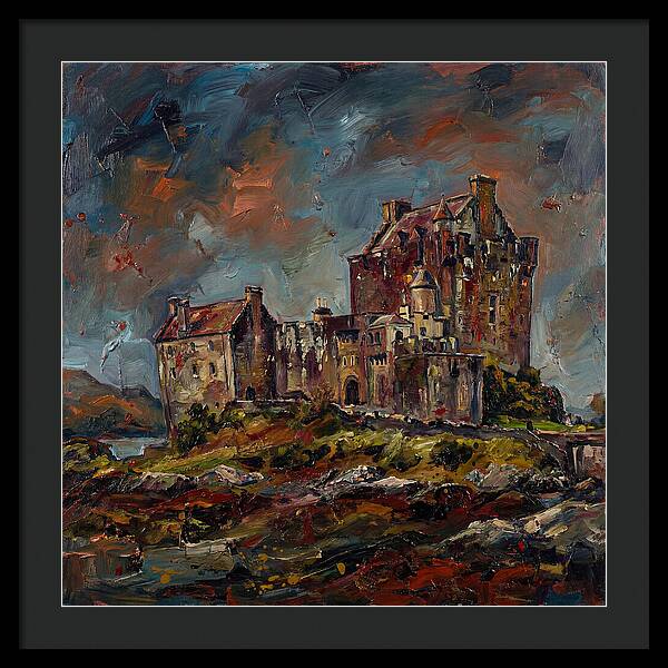 Medieval Castle Under Stormy Skies