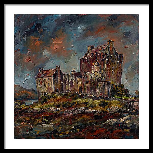 Medieval Castle Under Stormy Skies