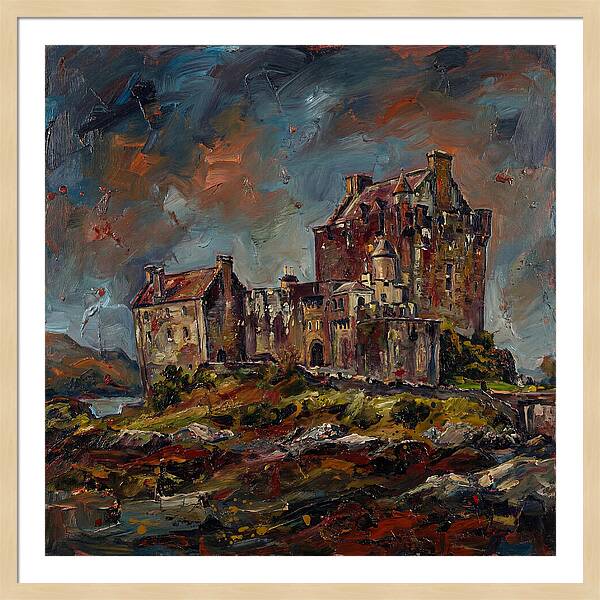 Medieval Castle Under Stormy Skies