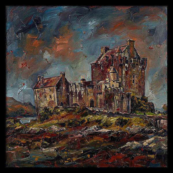 Medieval Castle Under Stormy Skies
