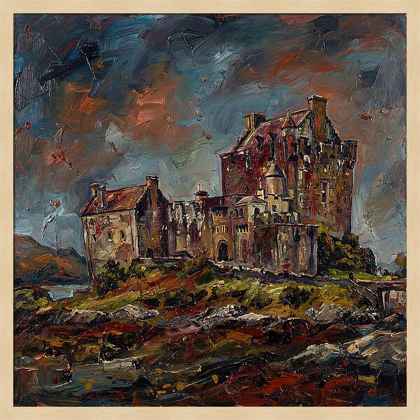 Medieval Castle Under Stormy Skies