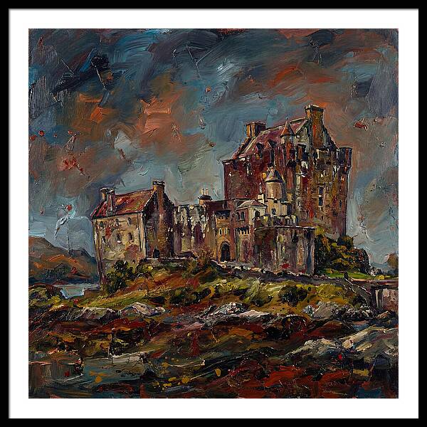 Medieval Castle Under Stormy Skies