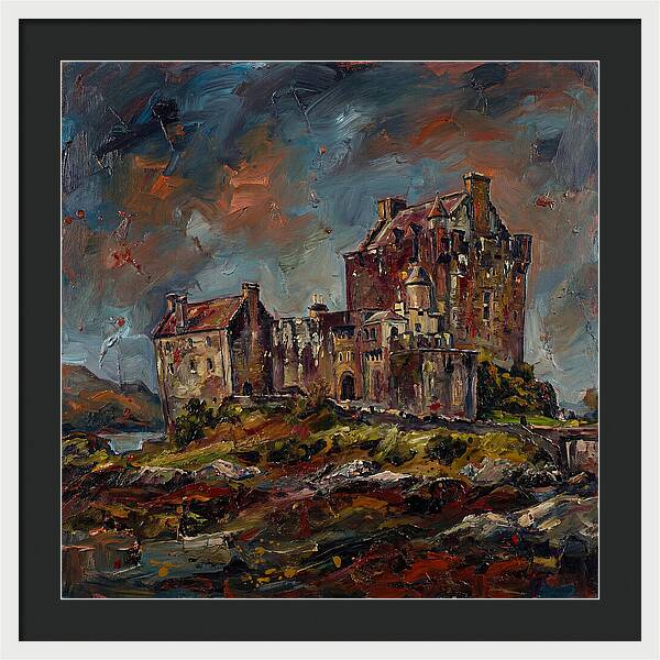 Medieval Castle Under Stormy Skies
