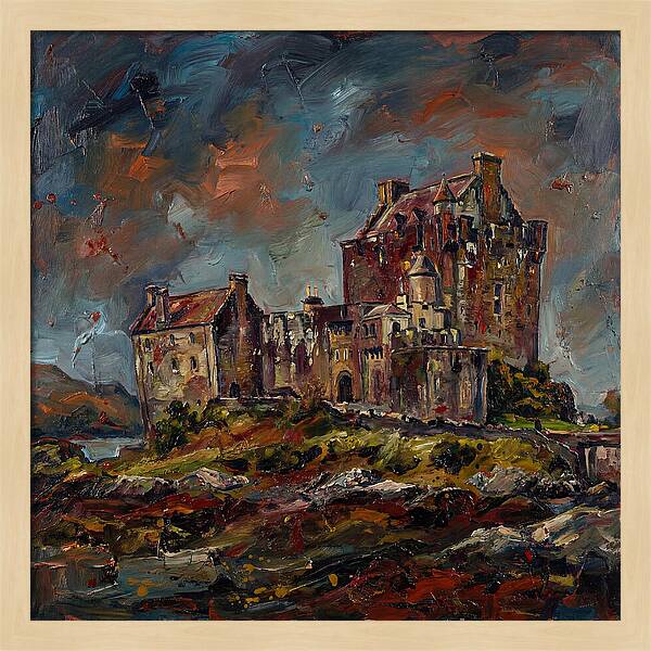 Medieval Castle Under Stormy Skies
