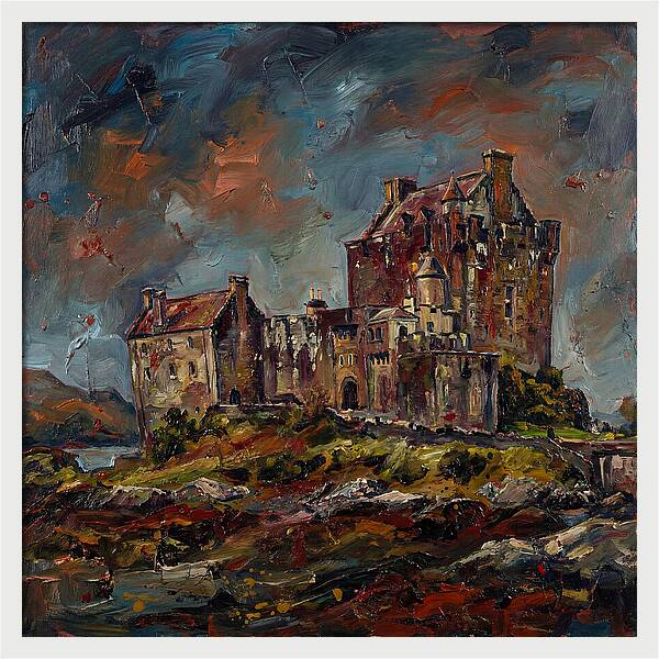 Medieval Castle Under Stormy Skies