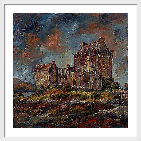 Medieval Castle Under Stormy Skies