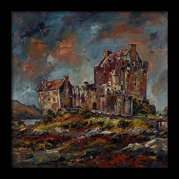 Medieval Castle Under Stormy Skies