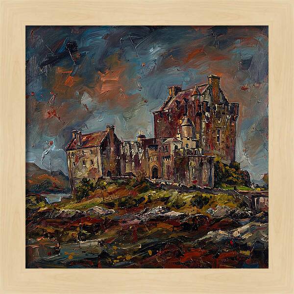 Medieval Castle Under Stormy Skies