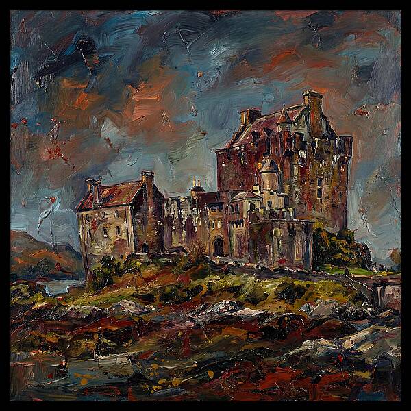 Medieval Castle Under Stormy Skies