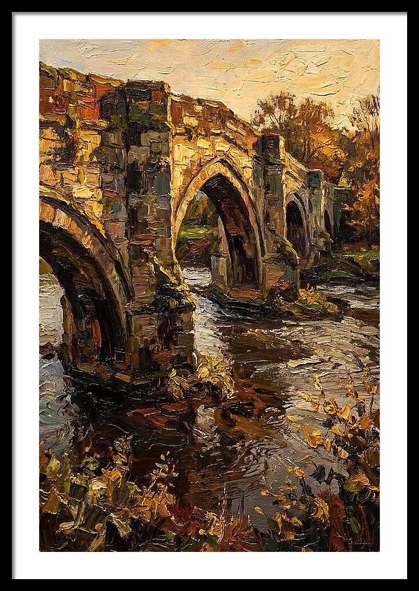 Medieval Stone Bridge Over Water