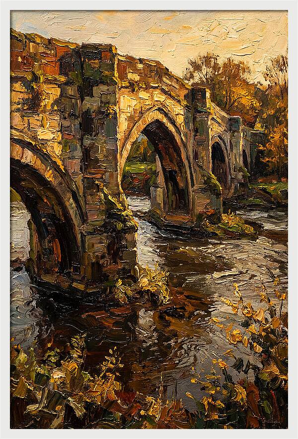 Medieval Stone Bridge Over Water