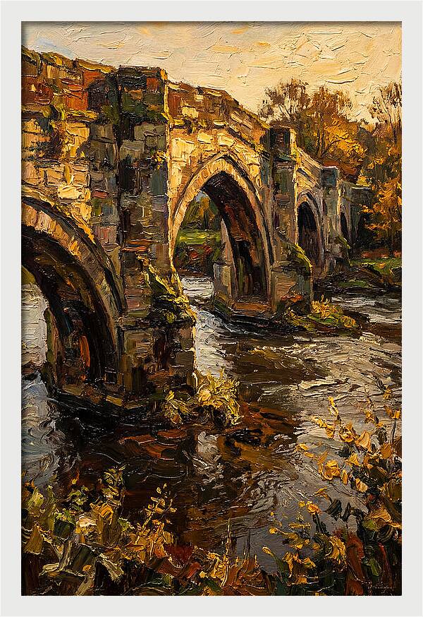 Medieval Stone Bridge Over Water
