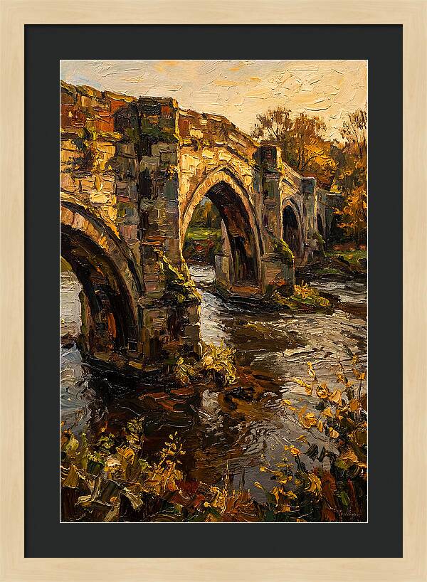 Medieval Stone Bridge Over Water