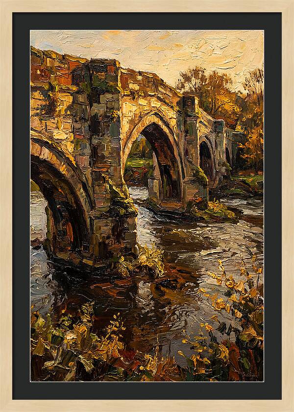 Medieval Stone Bridge Over Water