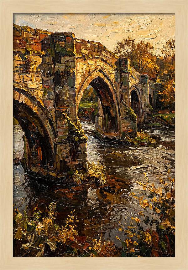 Medieval Stone Bridge Over Water