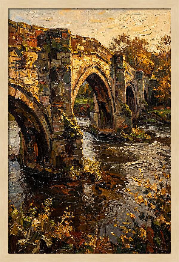 Medieval Stone Bridge Over Water
