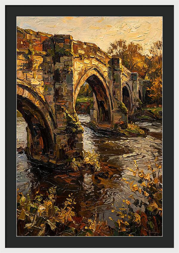 Medieval Stone Bridge Over Water