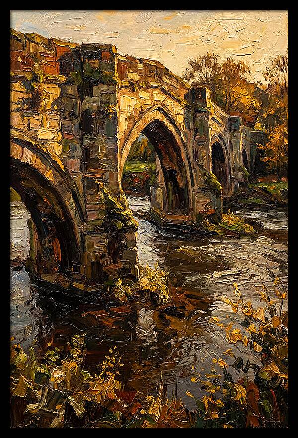 Medieval Stone Bridge Over Water