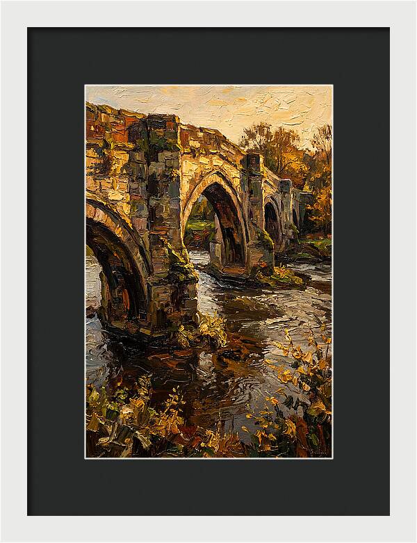 Medieval Stone Bridge Over Water