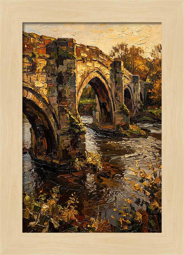 Medieval Stone Bridge Over Water
