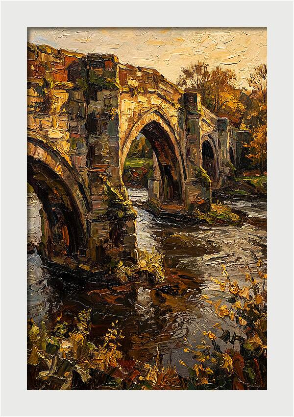 Medieval Stone Bridge Over Water