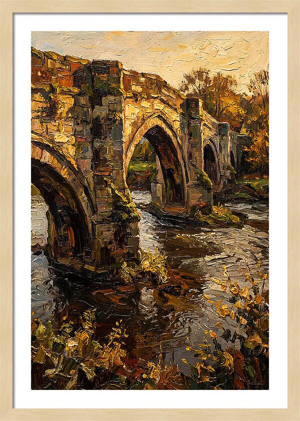 Medieval Stone Bridge Over Water