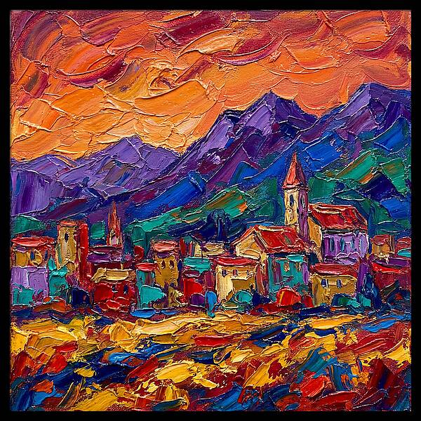 Medieval Village At Dusk