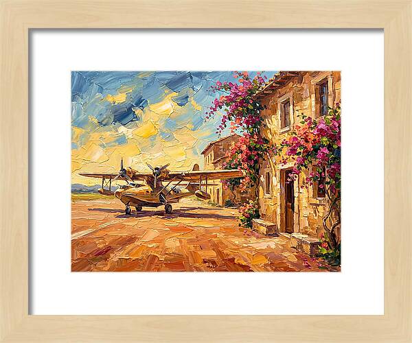 Mediterranean Airplane Scene