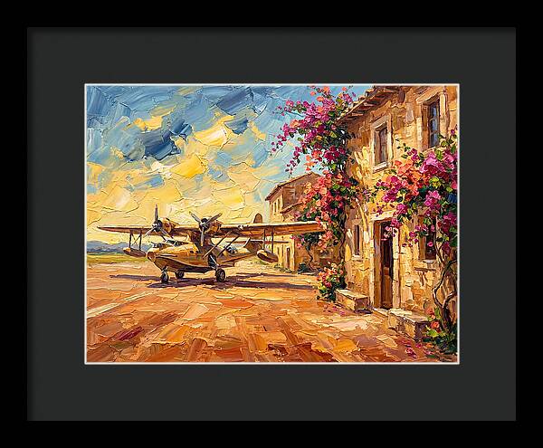 Mediterranean Airplane Scene