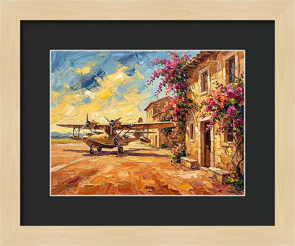 Mediterranean Airplane Scene