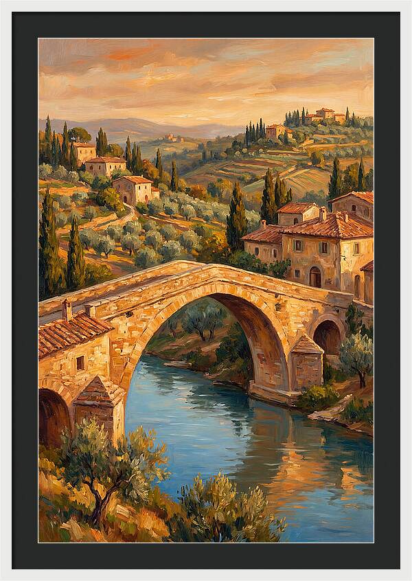 Mediterranean Arch Bridge At Dusk